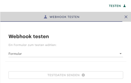 Die Testansicht des Webhooks mit dem Status 200 und einer aufgeklappten Antwort, die mit dem Schlüssel data beginnt und darunter mehrere Termine mit spanBeginStr und remainingQuota auflistet.